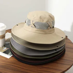 Cappello da pesca estivo in rete uomo donna protezione solare all'aperto berretto traspirante