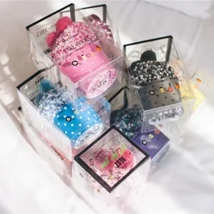 Flauschige Korallenfleece Kuchen Socken Winter warm dicke Schlaf Boden Socken Geschenk Box