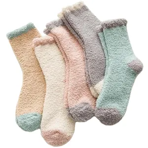 Calzini da sonno in pile corallo donna spessi caldi invernali per casa multipack