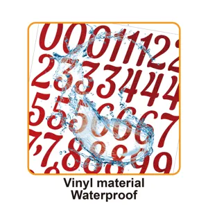 2 inch vinyl number stickers waterproof self adhesive DIY numbering labels for crafts.