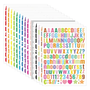 0.5 inch alphabet number stickers colorful DIY name labels for kitchen organization craft set