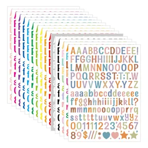 Kleurrijke alfabet sticker velletjes klein formaat waterdicht diy dagboek decoratie letters