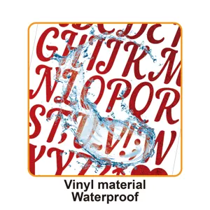 2 inch gold sand letter stickers vinyl waterproof DIY wedding party alphabet decor