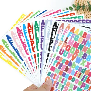 0.5 inch kleurrijke artistieke waterdichte alfabet letter stickers for journaling DIY decor