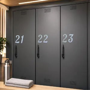 DIY self-adhesive glitter number stickers 2-inch adhesive number labels for school lockers doors
