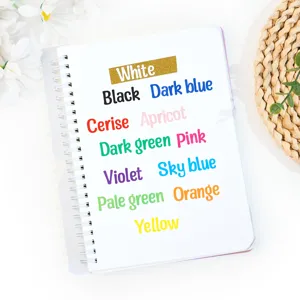 Kleurrijke waterdichte artistieke letterstickers van 0,5 inch voor doe-het-zelf dagboekdecoratie.