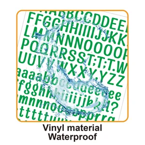 0.5 inch waterdichte vinyl alfabet stickers kleurrijke decoratieve letters voor journaling