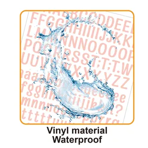 Kleurrijke waterdichte vinyl alfabet letter stickers voor creatieve journaling en knutselen.