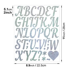 Glitter alphabet stickers 2 inch sparkly letters for DIY crafts party wedding decor