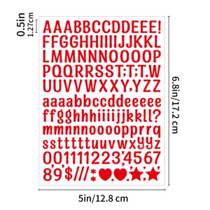 Kleurrijke artistieke lettertype Engelse letter- en cijferstickers, DIY dagboek decor.