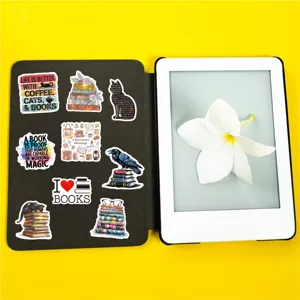 Adesivi olografici in vinile per lettura Kindle laptop impermeabili per amanti libri