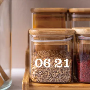 Autocollants de numéros de date en vinyle étanche pour l'étiquetage des pots de cuisine.