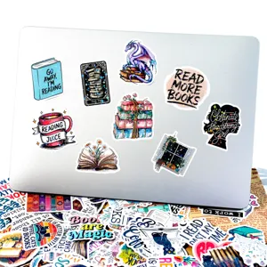 Adesivi lettura olografici vinile impermeabile per laptop computer kindle libri 100pz