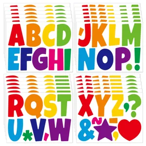 Adesivi con lettere alfabeto colorati 4 pollici font simpatico decorazione bacheca scuola