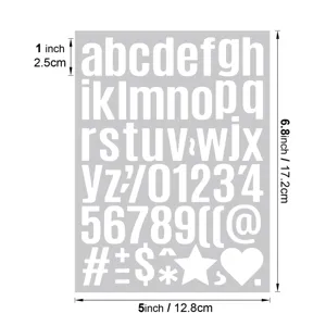 Pegatinas de letras de vinilo de 1 pulgada impermeables alfabeto calcomanías taza
