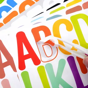 Pegatinas de letras de vinilo de 2 pulgadas, calcomanías decorativas para póster DIY.