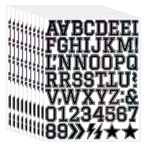 1.5 Pollici Adesivi Riflettenti Lettere Laser Impermeabili Decalcomanie Casco Tazza