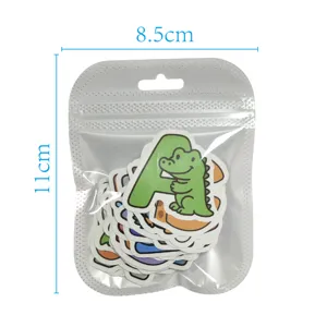 Grensoverschrijdende dieren alfabet stickers 52st schattige cartoon briefpapier decals