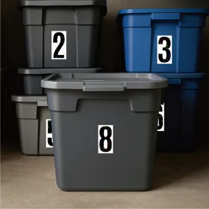 Adesivi numerici riflettenti da 3 pollici etichette di classificazione per cassette postali