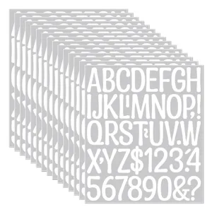 Set de pegatinas de letras y numeros de vinilo para carteles de manualidades diy