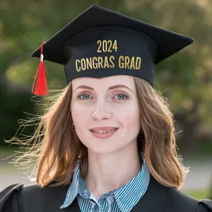 3D Gold Stamping Letter Stickers for Graduation Cap DIY Crafts and Ledger Accessories.