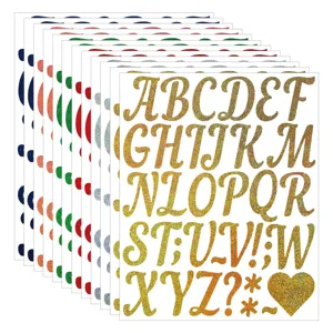 2 inch glitter letter stickers colorful sparkly alphabet stickers for DIY craft party