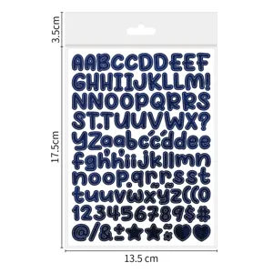 Autocollants de lettres pailletées dorées DIY alphabet chiffres pour cartes et loisirs