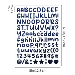 Autocollants alphabet pailletés DIY loisirs créatifs journal autocollant lettre set