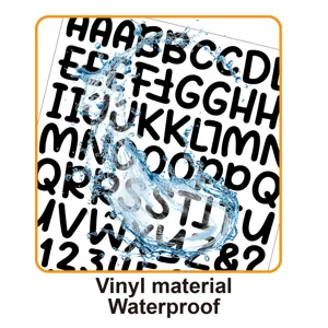 Pegatinas letras numeros vinilo impermeable manualidades decorativas mayusculas 1pulgada