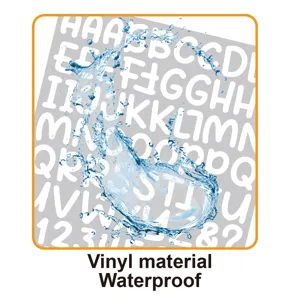Pegatinas impermeables de vinilo con letras y números de colores para tarjetas de manualidades