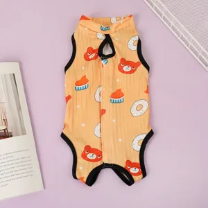 Cat recovery suit for cats after spaying anti-lick pet surgical clothes soft breathable fabric.