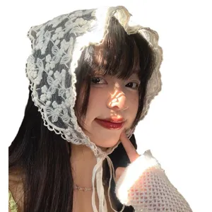 Zomer kanten hoofddoek vrouwen zonbescherming driehoek sjaal haaraccessoires zoet