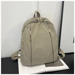 Sac a dos de grande capacite de couleur unie minimaliste pour le travail et les etudes