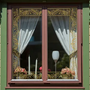 Adhesivo decorativo para ventana con patrón de vid floral dorada para vidrio y pared.