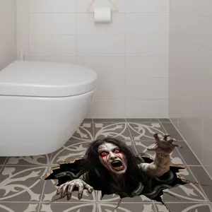 3D Halloween Horror Floor Sticker Zombie Ghost Scary Decal Bathroom Decor Waterproof