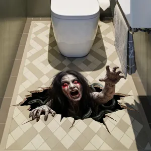 Halloween 3D broken floor ghost sticker horror creepy wall decal home decor party sticker