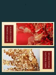 Großhandel künstliche rote Beeren und goldene Eukalyptus Blumen für Heimdekoration.