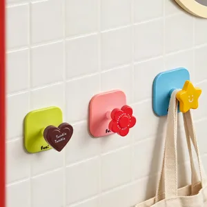 Crochets muraux colorés sans perçage organiseur pratique pour cuisine et salle de bain