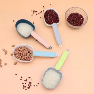 Cucchiaio dosatore per riso in plastica con clip di chiusura utensile da cucina per cereali