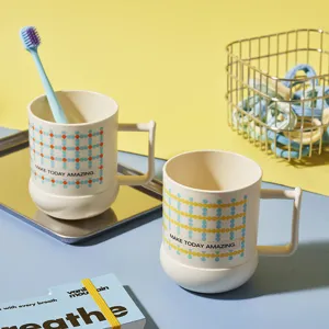 Tazza per Risciacquo Orale in Plastica Minimalista Tazza per Spazzolino da Denti Domestica Dormitorio Studenti Tazza da Coppia per Bagno
