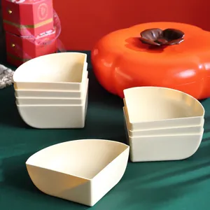 Plato de fruta en forma de caqui con cuencos divididos, caja creativa para snacks de sala.