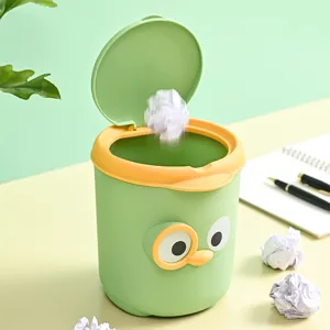 Simpatico cestino da scrivania con coperchio piccolo contenitore in plastica ufficio camera