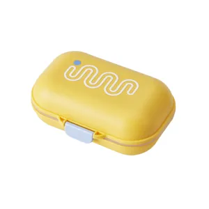 Portable travel soap box with lid yellow plastic sealed soap holder for bathroom use