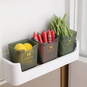 Scatola di conservazione trasparente per porta del frigorifero organizer in plastica