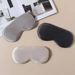 Mulberry silk sleep masks set of three colors including grey black and champagne for night rest