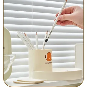 Cute desk pencil holder multi-functional storage box aesthetic office stationery organizer