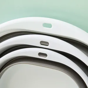 Portable silicone collapsible wash basin for home and student dorm, foldable multi-purpose tub.