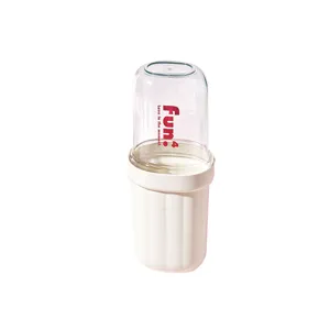 Portable travel toothbrush cup mouthwash set plastic storage box for home wash and bathroom use