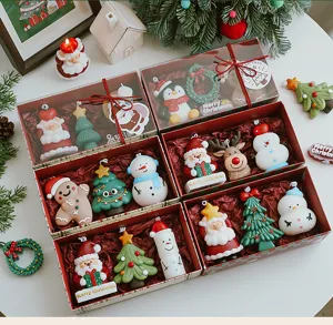 Christmas scented candle gift set decorative tabletop ornaments festive gift box candles
