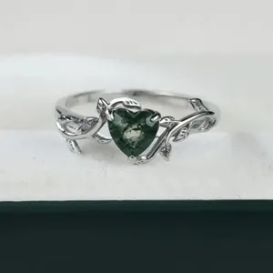Anillo de Corazón de Cobre Con Strass Dulce Diseño de Nicho Rama Entrelazada Anillos de Banda Regalo de Día de San Valentín para Mujeres Joyería Elegante
